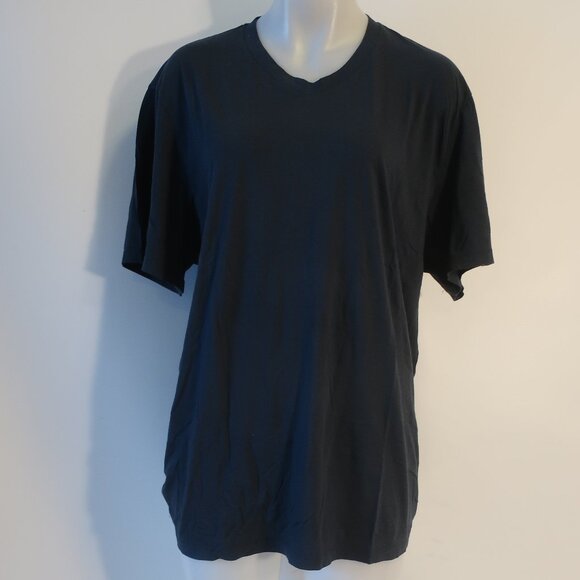 Mens Standard James Perse Dark Navy Blue V-Neck Short Sleeve T-Shirt 4 US/XL - Picture 1 of 10